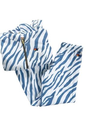 Aviator Nation • Blue White Zebra Print Jacket & Jogger Set